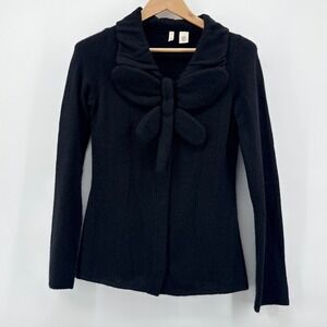 Anthropologie 100% Cashmere Drangonfly Snap‎ Front Cardigan Sweater Small